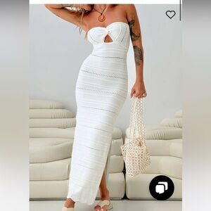 Princess Polly CAZWELL MAXI DRESS CREAM